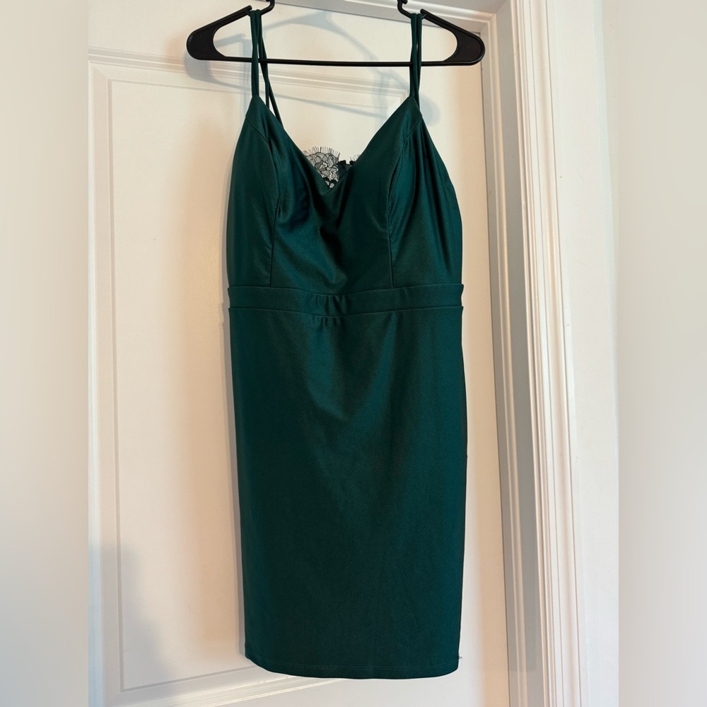 City Studio lace back dress